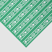 Green Bone Inlay Floral Border Decoupage Paper Tissuepapier (Detail)