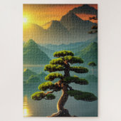 Green Bonsai Tree Jigzaag Puzzle Legpuzzel (Verticaal)