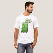 Green Boo Ghost Halloween T-shirt (Voorkant volledig)