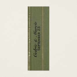 Green Book Place Card en Bladwijzer Mini Visitekaartjes