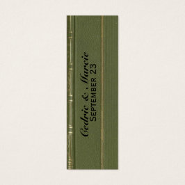  Green Book Place Card en Bladwijzer Mini Visitekaartjes