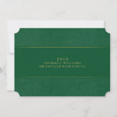 Green Border Diploma met Tassel Afstuderen Uitnodi Kaart (Achterkant)