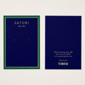 Green Border Earning Navy Jewelry Display Visitekaartje (Voorkant /achterkant)