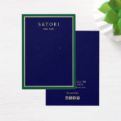 Green Border Earning Navy Jewelry Display Visitekaartje (Bureau)