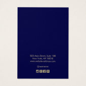 Green Border Earning Navy Jewelry Display Visitekaartje (Achterkant)