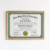 Green Border High / Home School Diploma Poster