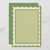 Green Border nodigt Kaart uit (Voorkant / Achterkant)