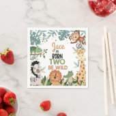 Green Born Two Be Wild 2e Verjaardag Papier servet (Insitu)