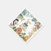 Green Born Two Be Wild 2e Verjaardag Papier servet (Hoek)