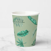 Green Botanical Baby Shower Cups Papieren Bekers (Links)