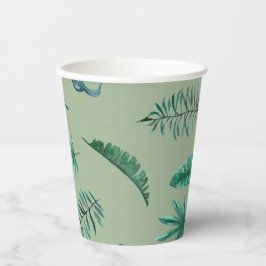 Green Botanical Baby Shower Cups Papieren Bekers