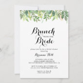 Green Botanical Brunch met de bruidsdouche Kaart (Voorkant)