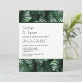 Green Botanical Engagement Party Kaart (Staand voorkant)