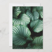 Green Botanical Engagement Party Kaart (Achterkant)