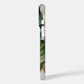 Green Botanical iPhone Case Luxury Leaf Design (Achterkant / Links)