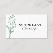 Green Botanical Mam Play Date Calling Card Contactkaartje (Voorkant)