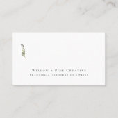 Green Botanical | Modern Elegant Minimalist QR Visitekaartje (Voorkant)