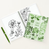 Green Botanical Notebook | Custom Name Notitieboek