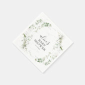 Green Botanical Script Baby shower Servet (Hoek)