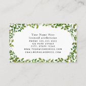 Green Botanical Spa Massage Beauty Visitekaartje (Achterkant)