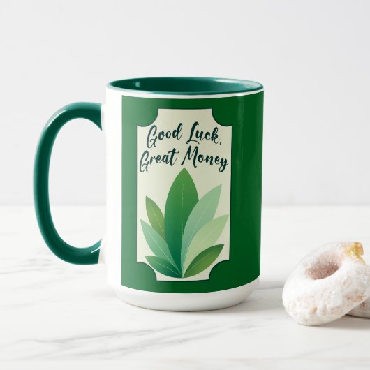 Green Botanical St Patrick’s Day Shirt – caneca Mok (Met donut)