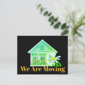 Green Botanical We verhuizen een nieuw adres Briefkaart (Staand voorkant)