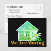 Green Botanical We verhuizen een nieuw adres Briefkaart (Voorkant / Achterkant)