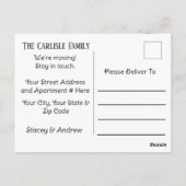 Green Botanical We verhuizen een nieuw adres Briefkaart (Achterkant)