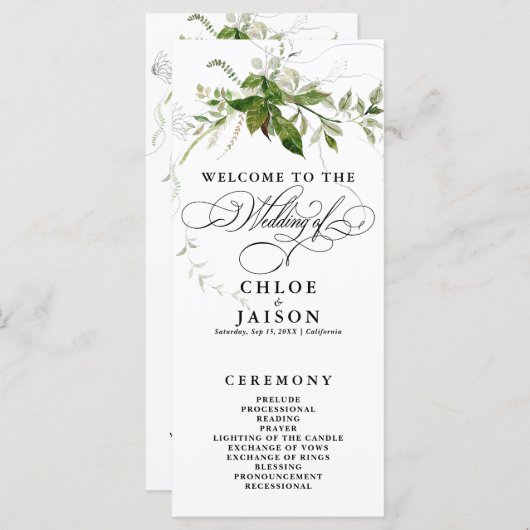 Green Botanicals Waterverf Kalligrafie Programma (Voorkant / Achterkant)