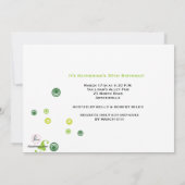 Green Bouquet Photo Invitation Kaart (Achterkant)
