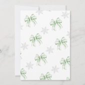 Green Bow Baby Its Cold Outside Winter Baby Shower Kaart (Achterkant)