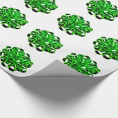 Green Bow Birthdays Xmas Feestdagen met kerstmis Cadeaupapier (Hoek)