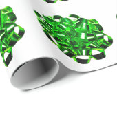 Green Bow Birthdays Xmas Feestdagen met kerstmis Cadeaupapier (Rol Hoek)