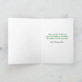 Green Bow Cadeau Holiday Greeting Kaart (Binnen)
