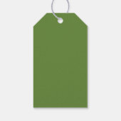 Green Bow Christmas Gift Label Cadeaulabel (Achterkant)