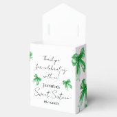 Green Bow Coquette Script Sweet 16 Thank You Bedankdoosjes (Geopend)