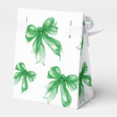 Green Bow Coquette Script Sweet 16 Thank You Bedankdoosjes (Achterkant)