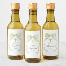 Green Bow-doop Wijn Etiket