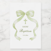 Green Bow-doop Wijn Etiket (Enkel label)