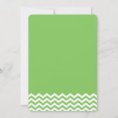 Green Bow en Zigzag Baby shower Kaart (Achterkant)