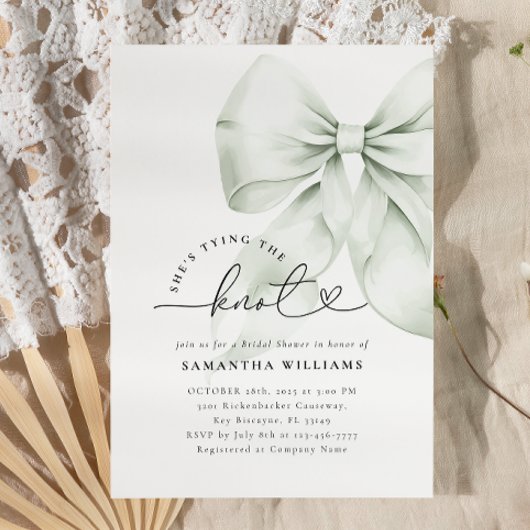 Green Bow het knopen van het Vrijgezellenfeest Kaart