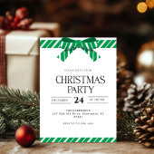 Green Bow Holiday Kerstdiner Kaart