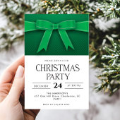 Green Bow Holiday Kerstdiner Kaart