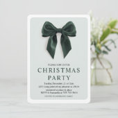 Green Bow kerstfeest | Elegante vakantie Kaart (Staand voorkant)