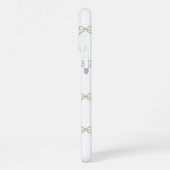 Green Bow Pattern Coquette Girly Spring Summer  iPhone Hoesje (Linkerkant)