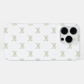 Green Bow Pattern Coquette Girly Spring Summer  iPhone Hoesje (Achterkant horizontaal)