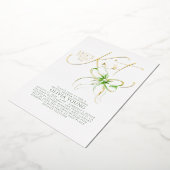 Green Bow She's Tying The Knot Bridal Shower Folie Uitnodiging (Gedraaid)