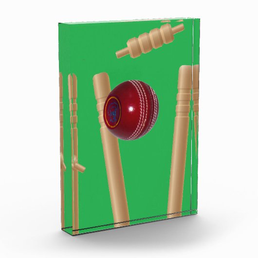 Green bowled bij cricket, fotoblokken (Links)