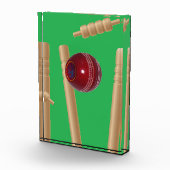 Green bowled bij cricket, fotoblokken (Rechts)