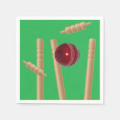 Green bowled bij cricket, servet (Voorkant)